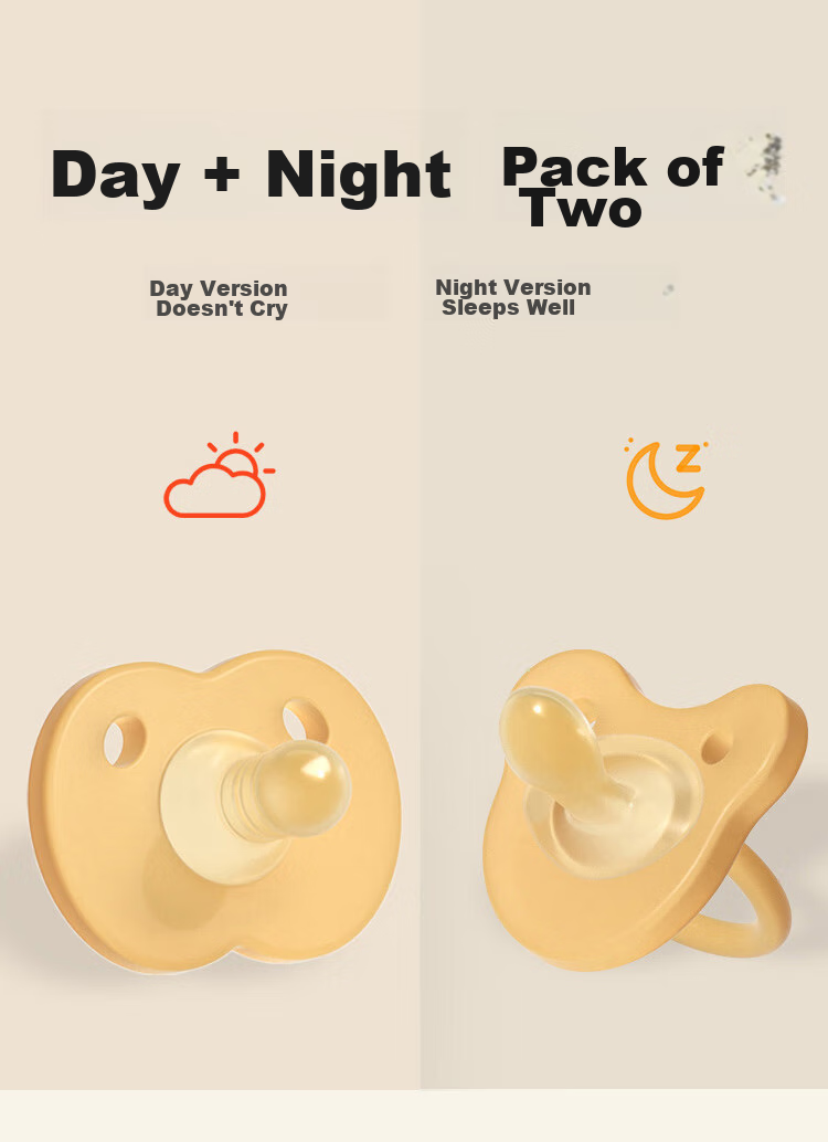 Goole Kids Baby Pacifier for 0-3 Months, Anti-Colic Silicone Nipple for Newborns And Infants, 2-Pack 2
