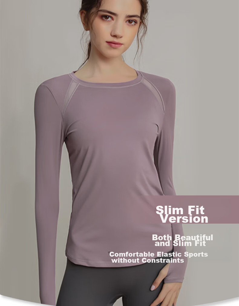 XUEXIMAN Yoga Wear for Women, Quick-Dry Sports Top, Slimming Long-Sleeve T-Shirt, Fitness Clothing, Running Professional Workout Wear, Autumn And Winter 8