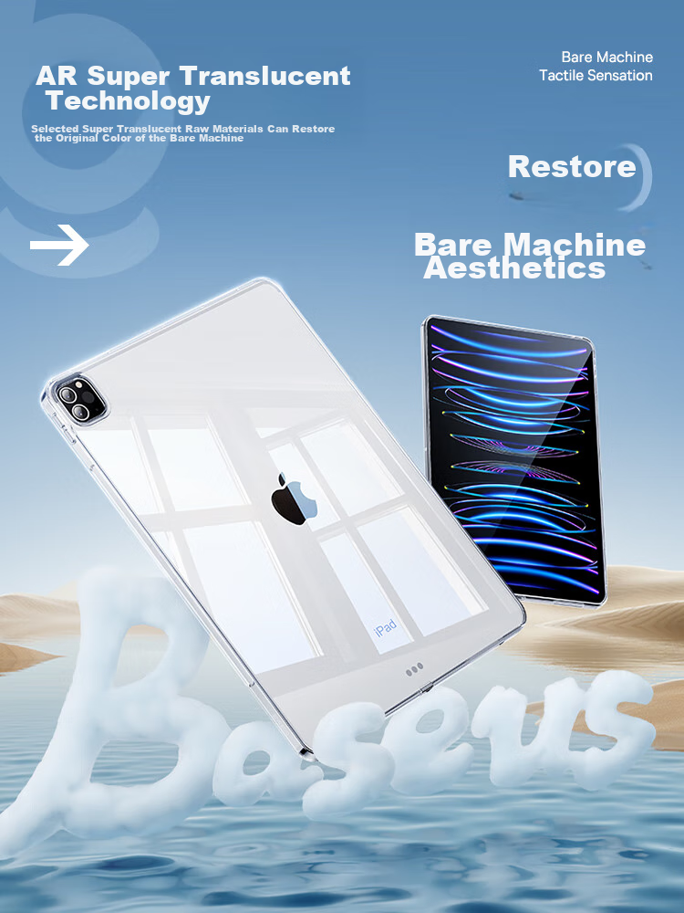 Baseus Tablet Protective Case, IPad Cover, IPad9 Gaming Case, Shockproof Transparent Soft Shell [Full Coverage Soft Case | Restores Bare Device Appearance], Suitable for IPad9/8/7-10.2 Inch 9