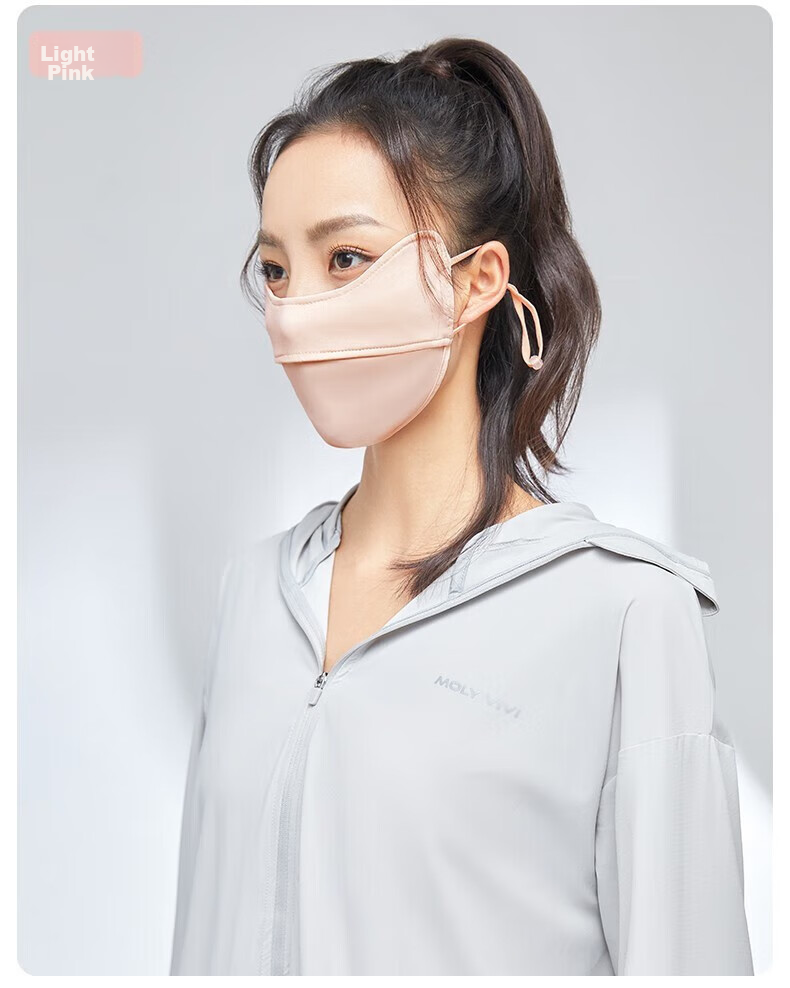 MOLY VIVI Sun Protection Face Mask, Summer Lightweight Breathable Sunshade, UV-Resistant Eye Protection, Non-Binding Ear Design, Magic Vivia 15