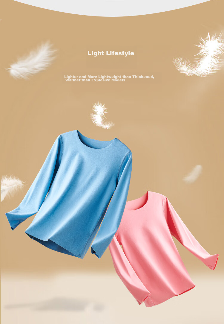 Langsha Children's Thermal Underwear, Seamless Autumn Top And Pants for Boys And Girls, Sleepwear Set for School-Age Kids, Teenagers And Toddlers 8