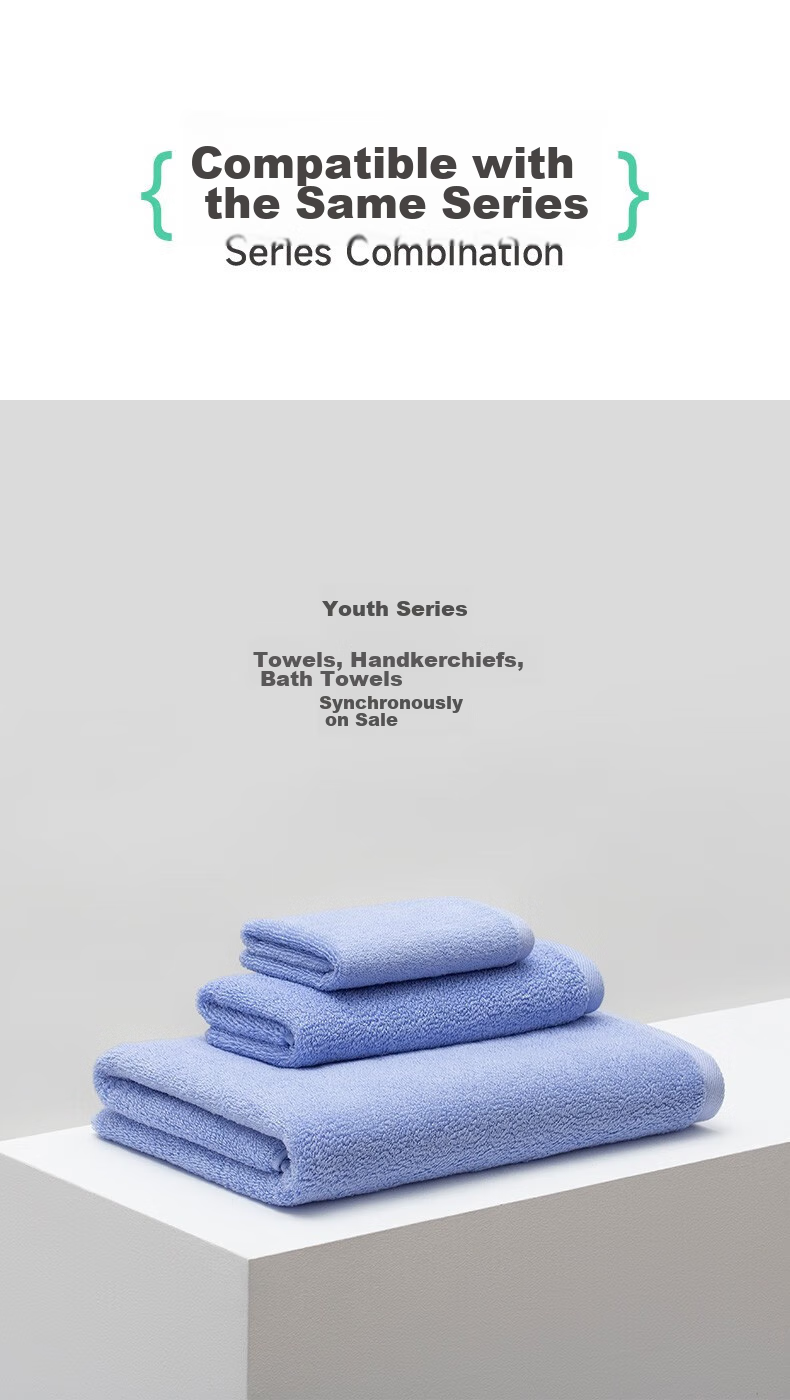 A-Life Sealed Towels, Pure Cotton Soft 3-Pack, Xinjiang Long-Staple Cotton Class A Towels, Absorbent Face Towels, Blue/purple/orange 13