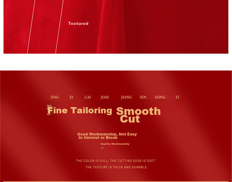 Jidukongjian Red Cloth Unveiling Ceremony, Housewarming Opening Decoration, Wedding Supplies, Bright Red Cloth, Buddhist Cloth, Ribbon-Cutting Velvet Fabric, 1.6*1m 4