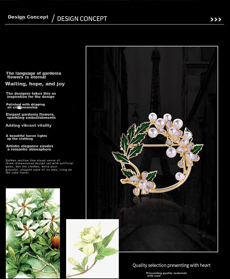 Eternelle French Original Design Brooch for Women, Elegant And Delicate Lapel Pin, Chest Accessory, Cardigan Button, And Corsage, New Style 2