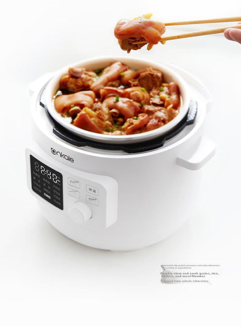 Ankale Electric Pressure Cooker 3L, Home Use One-Pot Dual-Lid Fully Automatic High-Pressure Rice Cooker for 1-3 People, Non-Stick Inner Pot, Removable Lid, Smart Pressure Control for Cooking Rice And Porridge 7