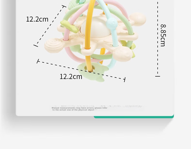 YEEHOO Manhattan Hand-Grab Ball, Baby Silicone Teether, Infant Chew Toy, Anti-Thumb Sucking, Teething Aid, Comforting Teether 14