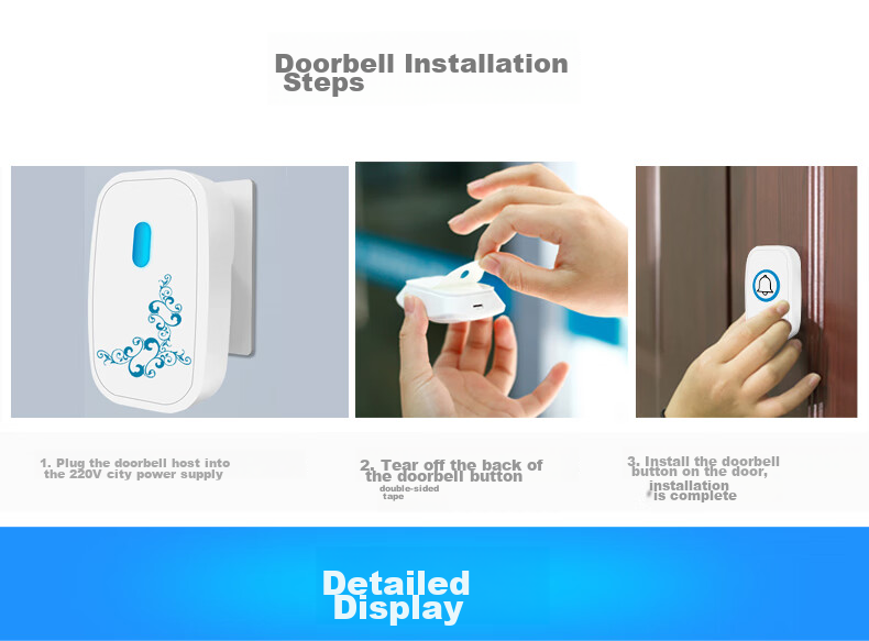 LFang A280 Wireless Doorbell for Home Use, Smart Electronic Doorbell for Elderly Call Butto 13