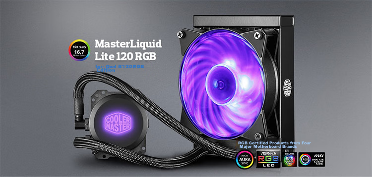 CoolerMaster MasterLiquid ML360 Illusion White ARGB Liquid CPU Cooler Basic Edition Dual Replaceable Top Covers Multi-Platform Bracket Optimized Copper Base Water Channel ATMOS II 2