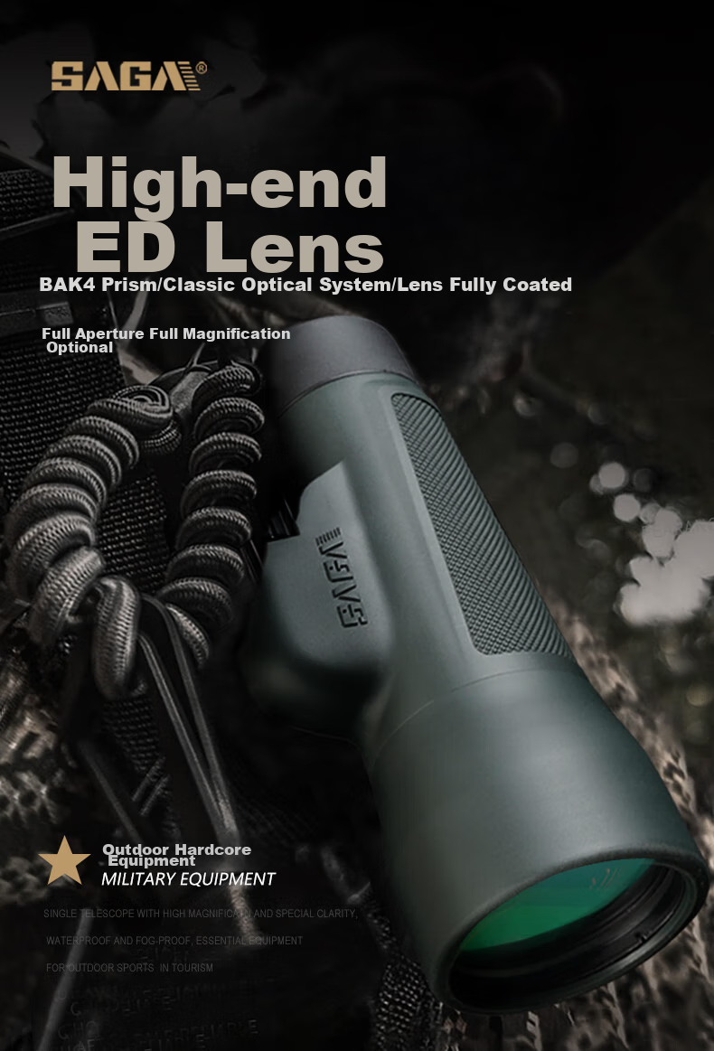 SAGA Sniper Monocular Telescope, High-Definition High-Magnification Military Binoculars with Night Vision, 100km Professional Birdwatching And Moon-Gazing Scope for Scenery Viewing 2