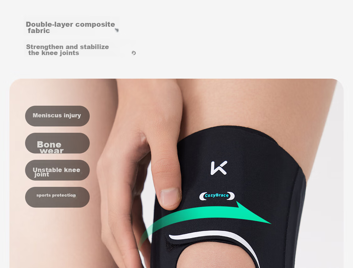 Keep Skin-Friendly Bare-Feel Knee Brace for Fitness, Basketball, Running, Jumping Training, Sports Meniscus Knee Protector K-Rox 12