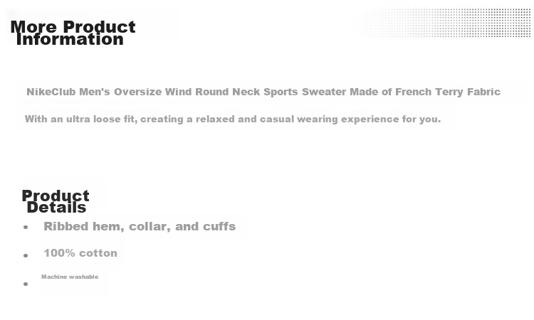 NIKE Men's Spring And Autumn Round Neck Pure Cotton Sweatshirt, Casual Sportswear, HQ2962-010 Black, XL 5