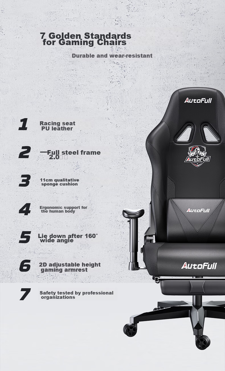 AutoFull C3 Dark Knight Gaming Chair, Ergonomic Chair, Computer Chair, Office Chair, Ergonomic Chair, Gaming Chair 4