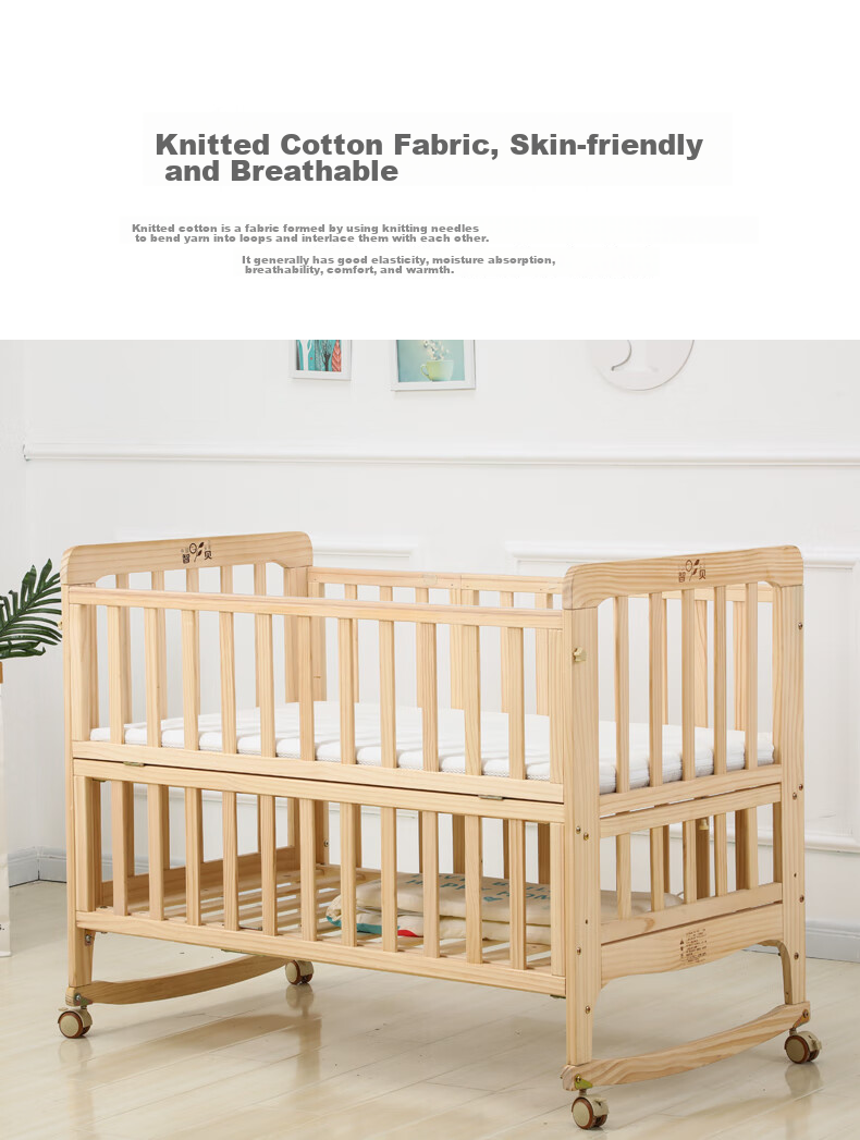 Zhibei Baby Latex Coconut Palm Mattress, Newborn Mattress, Infant Sleeping Pad, Children's Modular Bed Coir Mat, 110X61X5 6