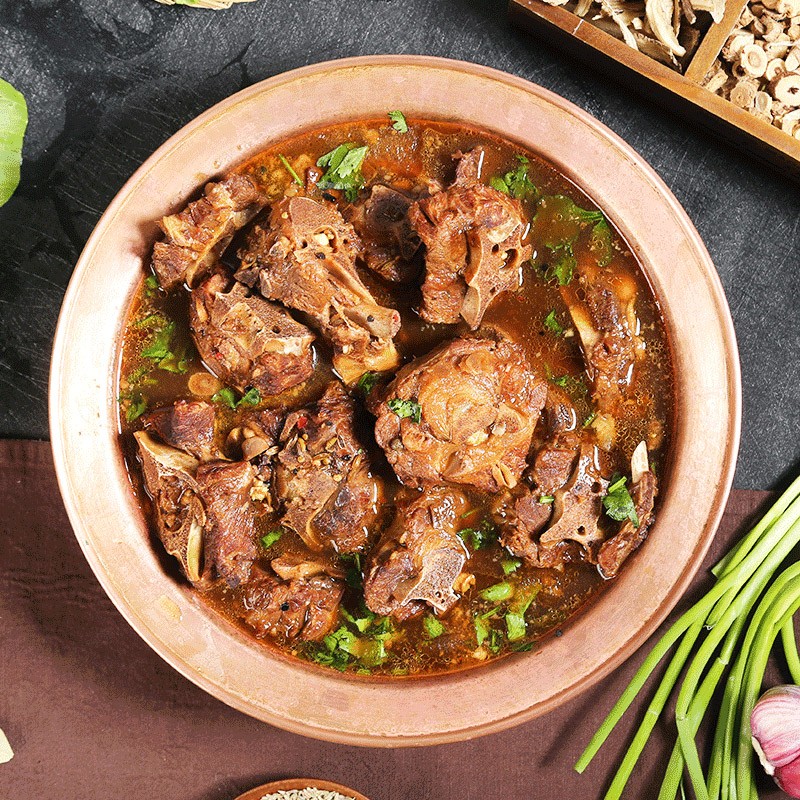 老诚一锅羊蝎子微辣2斤+筋头巴脑微辣2斤原味浓香