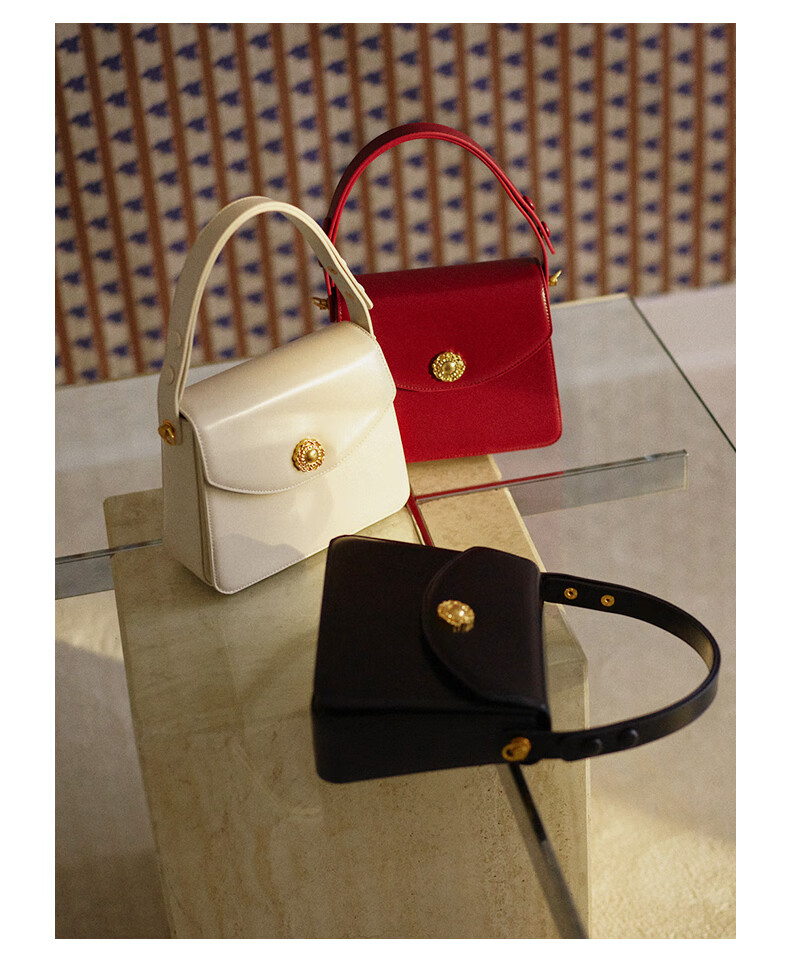 La Festin Handbag, 2026 New Style Sugar Cube Bag, Underarm Red Wedding Bride Tote Small Square Bag, Birthday Gift for Wome 4