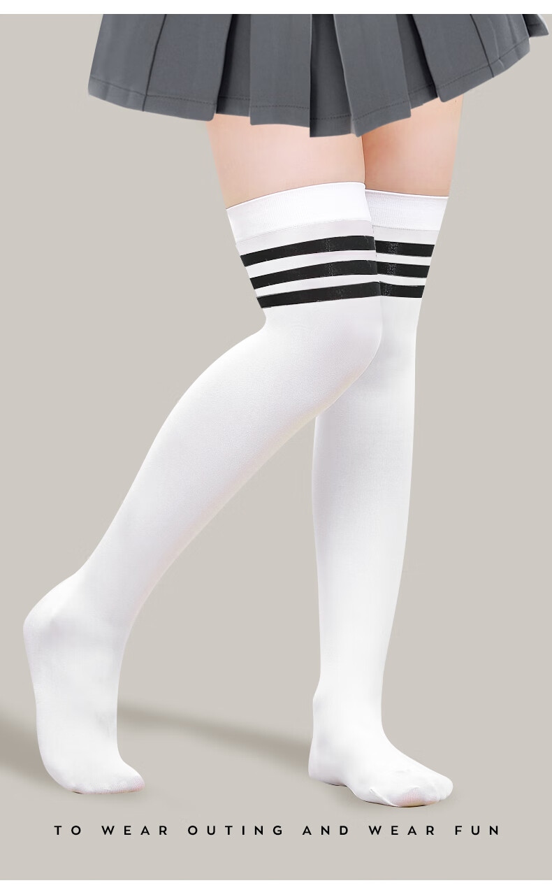 Barbie Girls' Mid-Calf Socks, Summer Thin Over-Knee Children's Long Socks, White High Socks, School Uniform Style, Black + Red, Size L 16