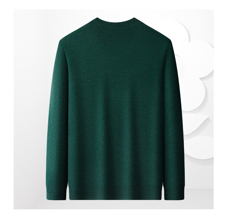 MONTAGUT Mulberry Silk Autumn And Winter Men's Cotton Wool Sweater, V-Neck Pullover, Warm Knitted Sweater, Black, 2XL 10