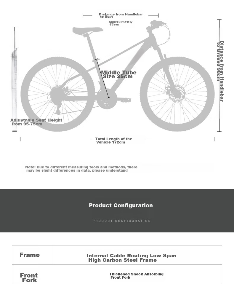 FOREVER Mountain Bike, 24-Speed, 26-Inch, Hydraulic Disc Brakes, for Men And Women, Adult And Student Use, City Off-Road Bicycle, Gray 12