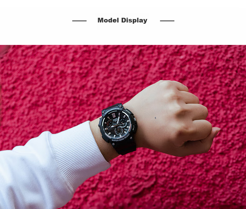 Casio Watch for Men, Black Knight Black Gold Sports Youth Student Waterproof Digital Watch for Men And Women, MCW-200H 25