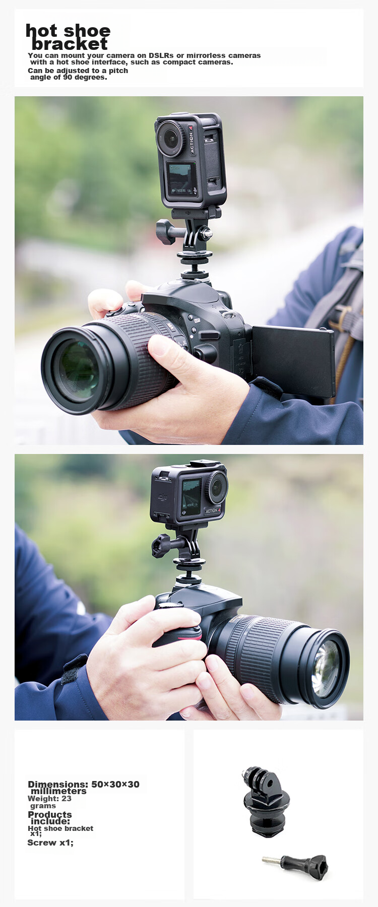 MAXCAM Suitable for DJI Osmo Action 6/5/4/3 Pro Action Camera, Car Nano Adhesive Suction Cup Glass Fixing Car Mount Accessory 18