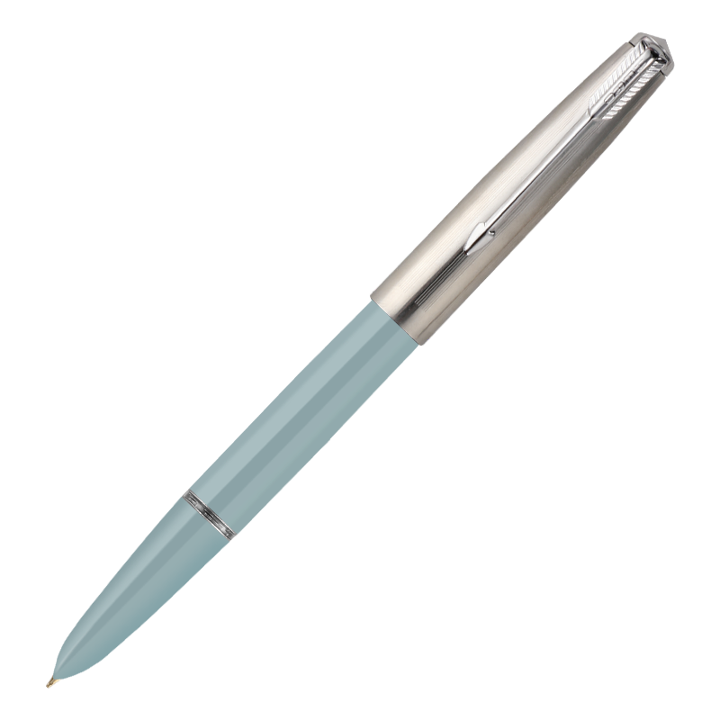 HERO Fountain Pen, 616 Small Size, Vintage Iridium Student Daily Writing Practice Ink Pen, Dark Nib F, Morandi Sky Blue
