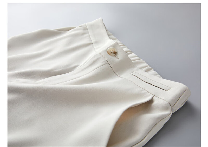 Dme Cropped Pants for Spring And Autumn, New Straight-Leg Suit Pants with Fake Pockets, Casual Trousers for Women, Khaki, S 80
