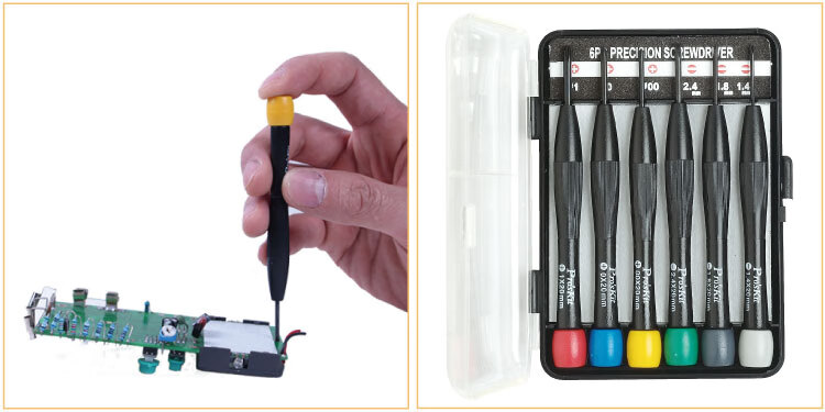 Pro'sKit 8PK-2061 Precision Screwdriver Set 6-Piece Cross and Flathead Watch Repair Tool Kit 4