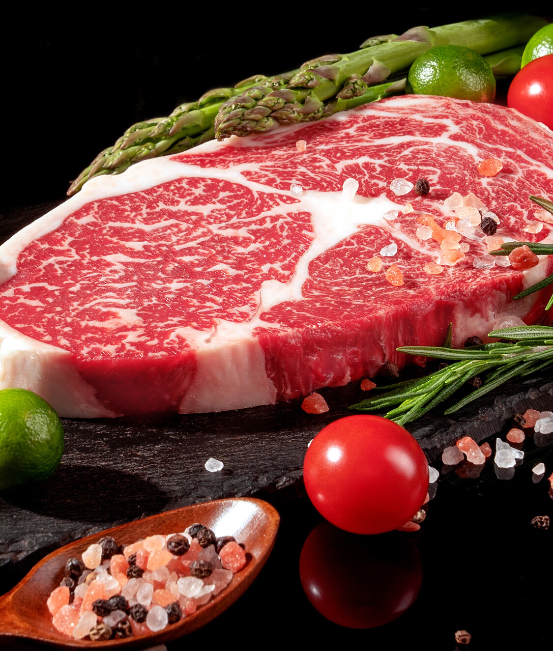 万馨沃牛 美国srf极和牛金标bms9  厚切眼肉牛排300g 原切和牛 臻选