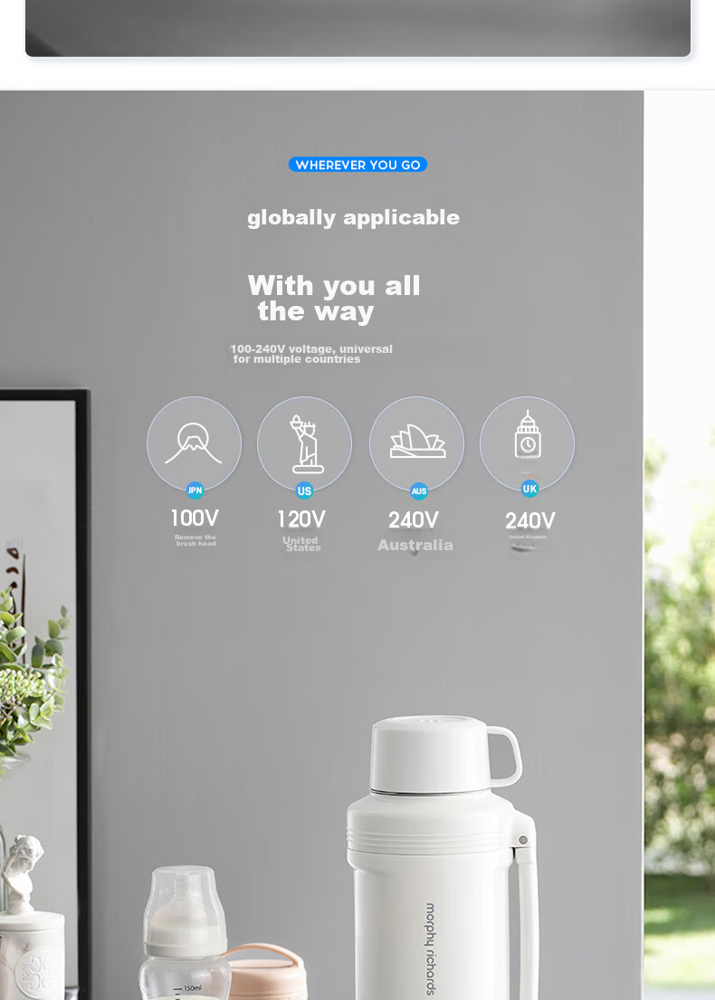 Morphyrichards Portable Electric Kettle, Large Capacity Household Water Boiler, Outdoor Travel Vacuum Insulation Stainless Steel Anti-Scalding Water Cup, Electric Hot Water Pot MR6061 Blue One's Member 21