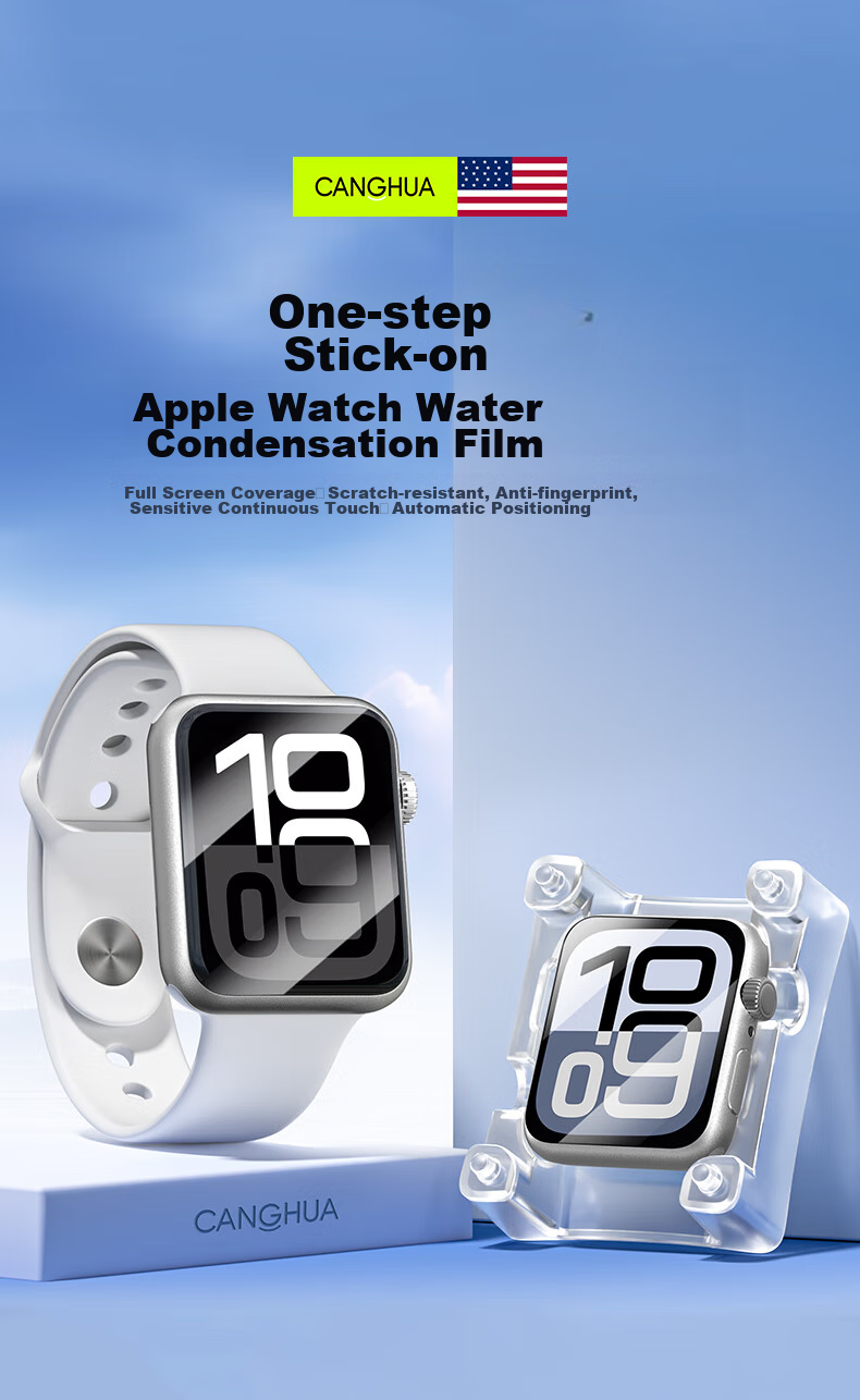 CangHua Compatible with Apple Watch S11 Protective Film, Apple IWatch S11/S10 Watch Screen Protector, Self-Positioning Full Coverage Hydrogel Film for Apple Watch, 42mm 2