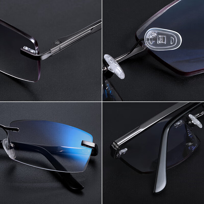 Mr. PuTian Reading Glasses for Men And Women, Anti-Blue Light, Tinted, Anti-Glare Presbyopic Glasses, 1.5 Diopter, for Ages 50-54