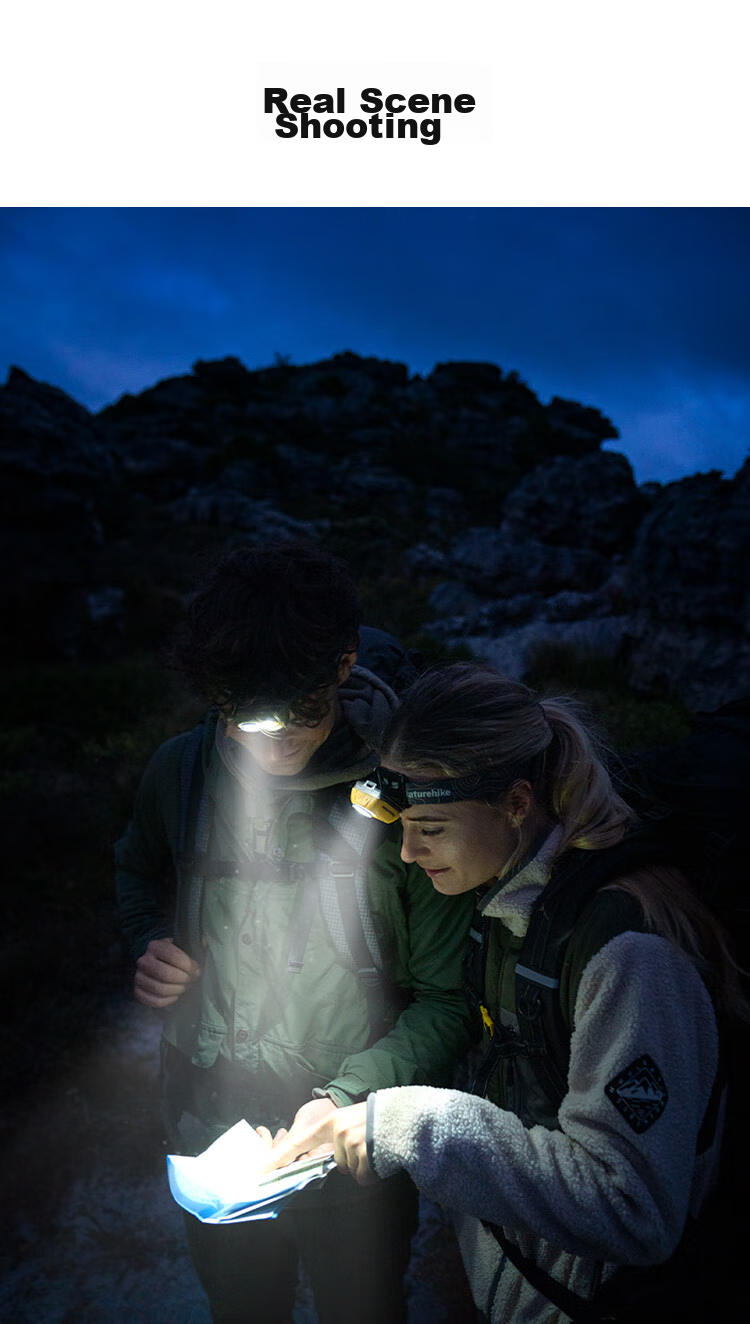 Naturehike Outdoor Waterproof Head-Mounted High Brightness Headlamp Long Battery Life Fishing Hiking Night Fishing Light Moss Green 13