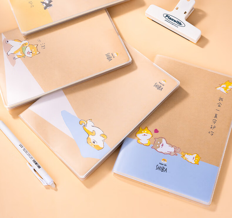 Deli Glue-Bound Notebook, 32K Pages, High-Quality, Self-Glue Binding, 72 Sheets/Book, T3272 Series - National Trend Fengjing, 4-Pack 13