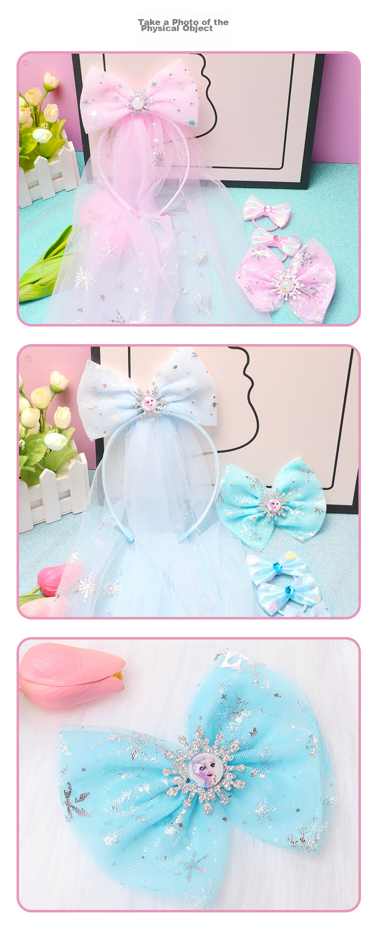 Disney Children's Jewelry Gift Box Set, Girls' Birthday Present, Princess Pretend Play Toys, Frozen DIY Handmade Beading 7