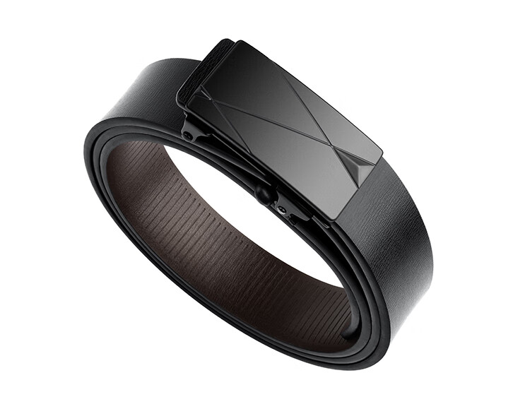 HALFEEL Men's Belt, Toothless Inner Belt with Automatic Buckle, Trendy High-Quality Leather Belt for Young Men, Business Trouser Belt, Father's Day Gift 12