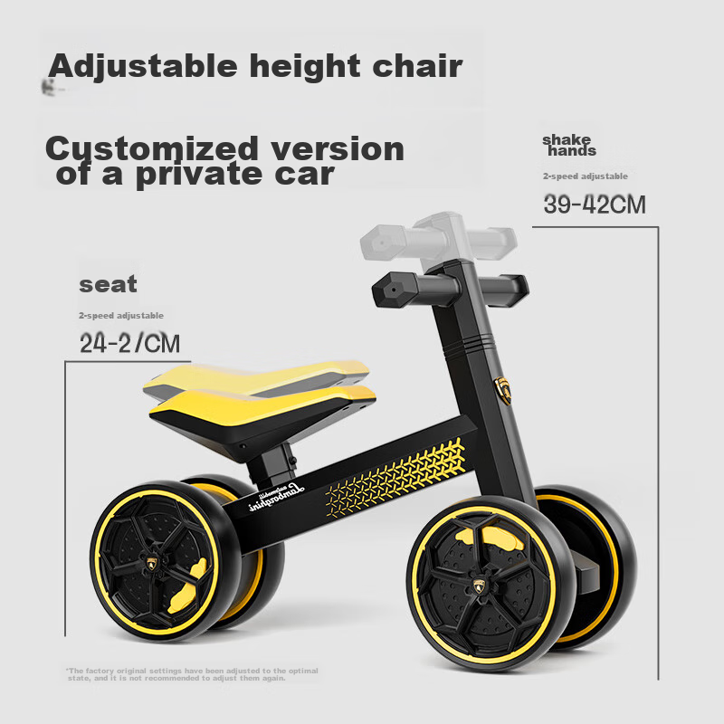 AUTOMOBILI LAMBORGHINI Children's Balance Bike for Ages 1-3, Anti-Rollover Baby Toy, National Day Birthday First Birthday Gift, Gliding Walker