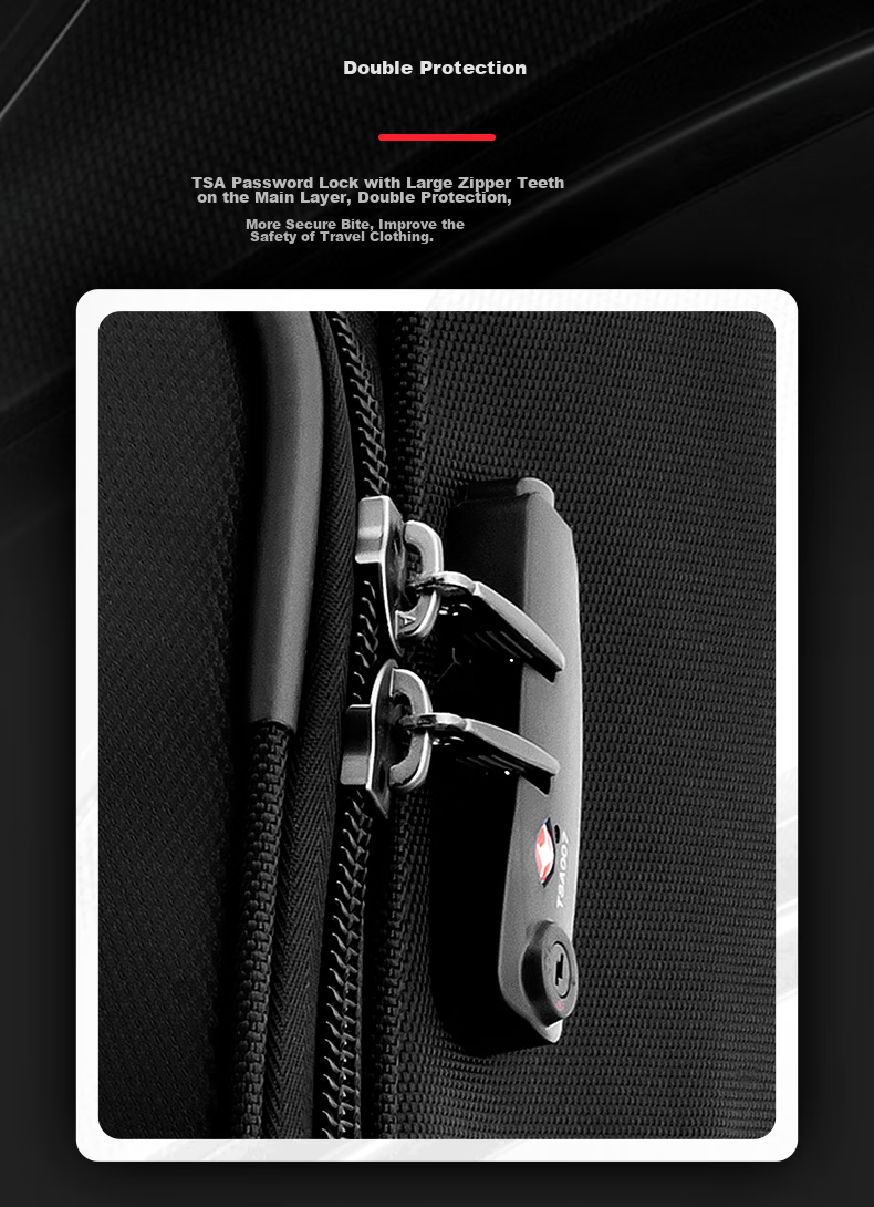Xinxiuli Luggage, 25-Inch Trolley Suitcase, Business Soft Case, Expandable Travel Case, AZ7 Black Check-In Suitcase with Password Lock 6