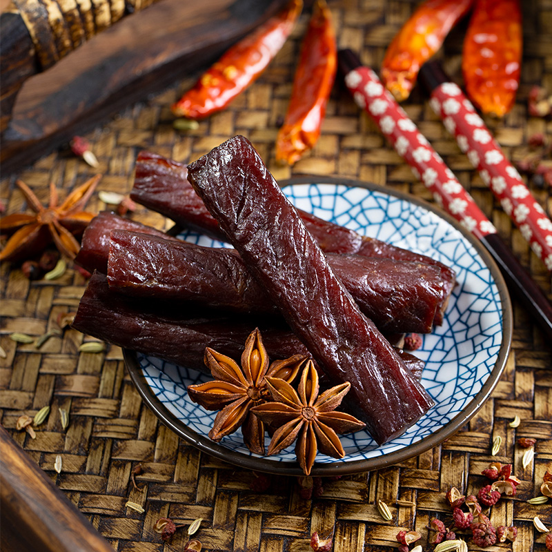蒙都 风干牛肉干 藤椒味488g 约七成风干 袋装 休闲零食 肉干肉脯清真