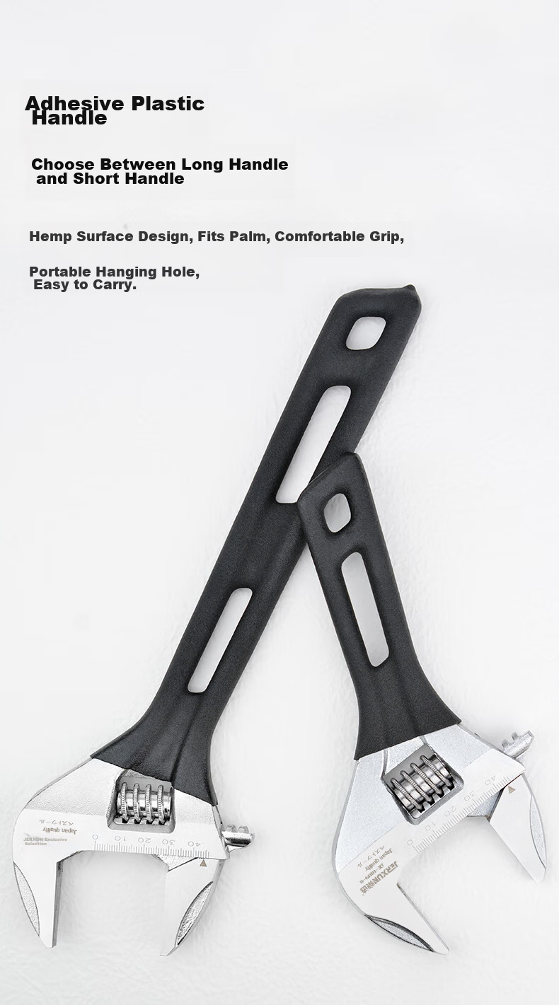 JERXUN Adjustable Wrench, Multi-Functional Spanner, Universal Adjustable Wrench, Wide-Mouth Flat Wrench, Quick Pipe Pliers 10