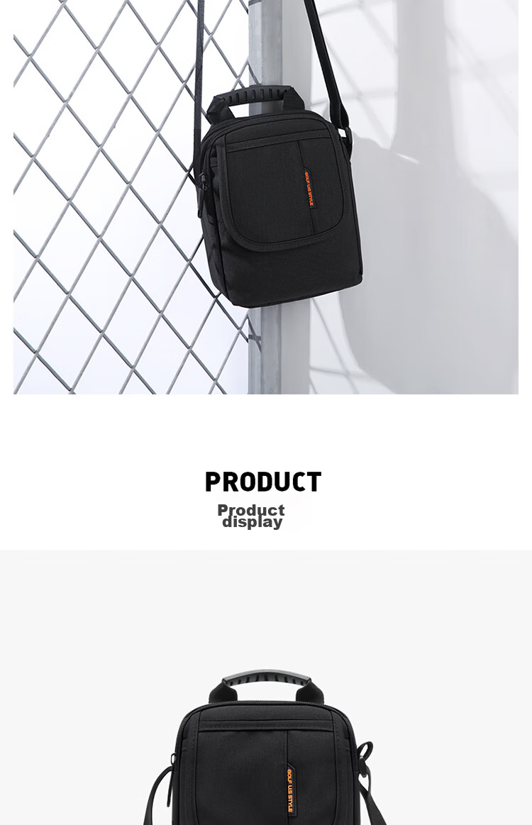 GOLF Shoulder Bag for Men And Women, Casual Crossbody Canvas Bag with Multiple Compartments, Water-Resistant Mini Sports Messenger Bag 16