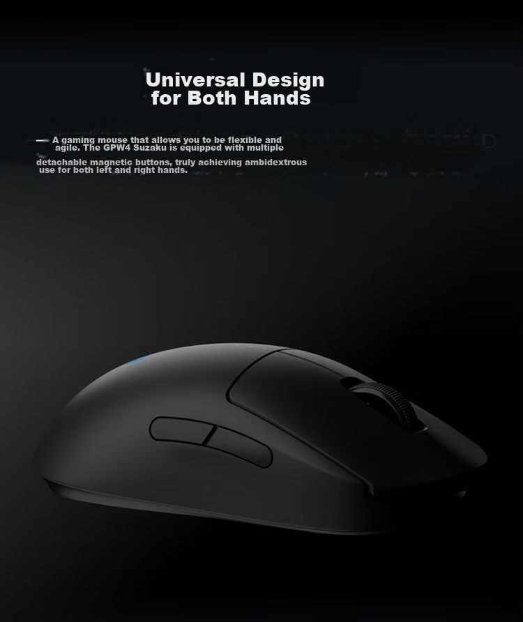 G GPW Fourth Generation Zhuque Wireless Gaming Mouse, HERO2 Sensor, Symmetrical Design, FPS Valorant Delta, Esports-Level Wireless Technology, White 3