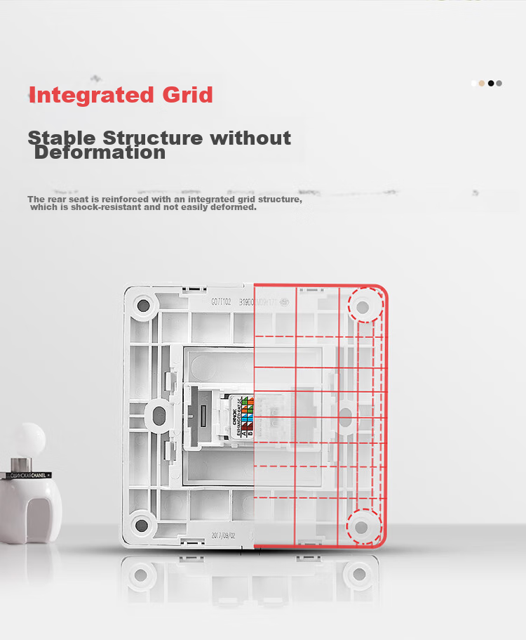 BULL Wall Socket, G07 Series, Single Computer Socket, 86-Type Panel G07T102, Ivory White, Concealed Installatio 13