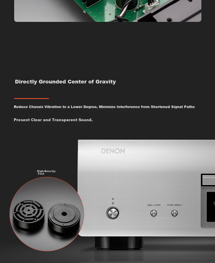DENON DCD-1700NE Home Theater HiFi Audiophile Sound System, CD/SACD Player, DVD-R/RW, Silver 7
