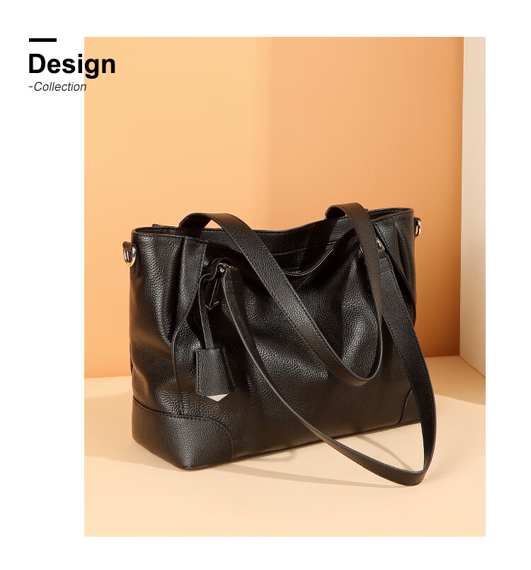 意大利袋鼠lalpina包包女包气质简约牛皮手提包时尚大容量单肩包腋下