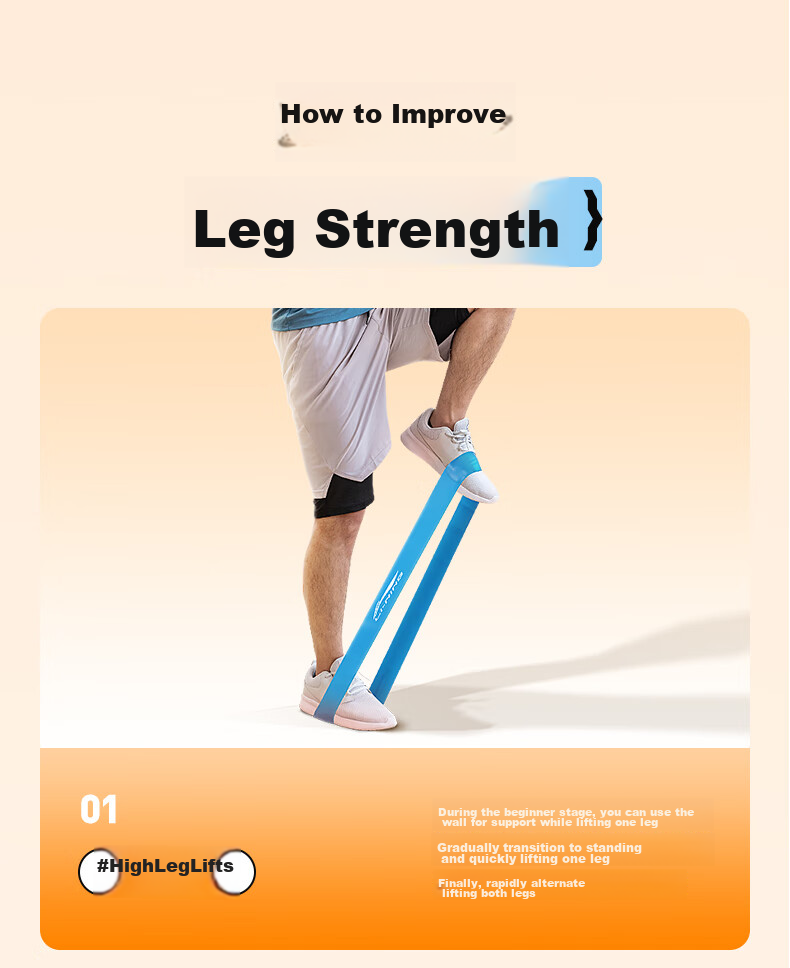 Li-Ning Elastic Band for Children's Soccer And Basketball Training, Leg Resistance Fitness Track And Field Running Ankle Band, Mini 10+15 Pounds 8