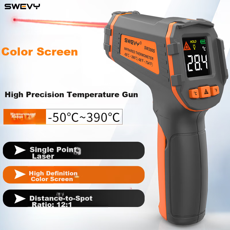 Suwei Infrared Thermometer, Temperature Gun, Oil Temperature Gun, Kitchen-Specific Thermometer SW390S