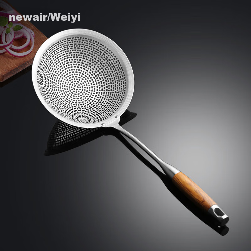 Newair 304 Stainless Steel Strainer, Colander, Noodle And Dumpling Skimmer, Small Oil-Frying Mesh, Large Kitchen Strainer for Hot Pot