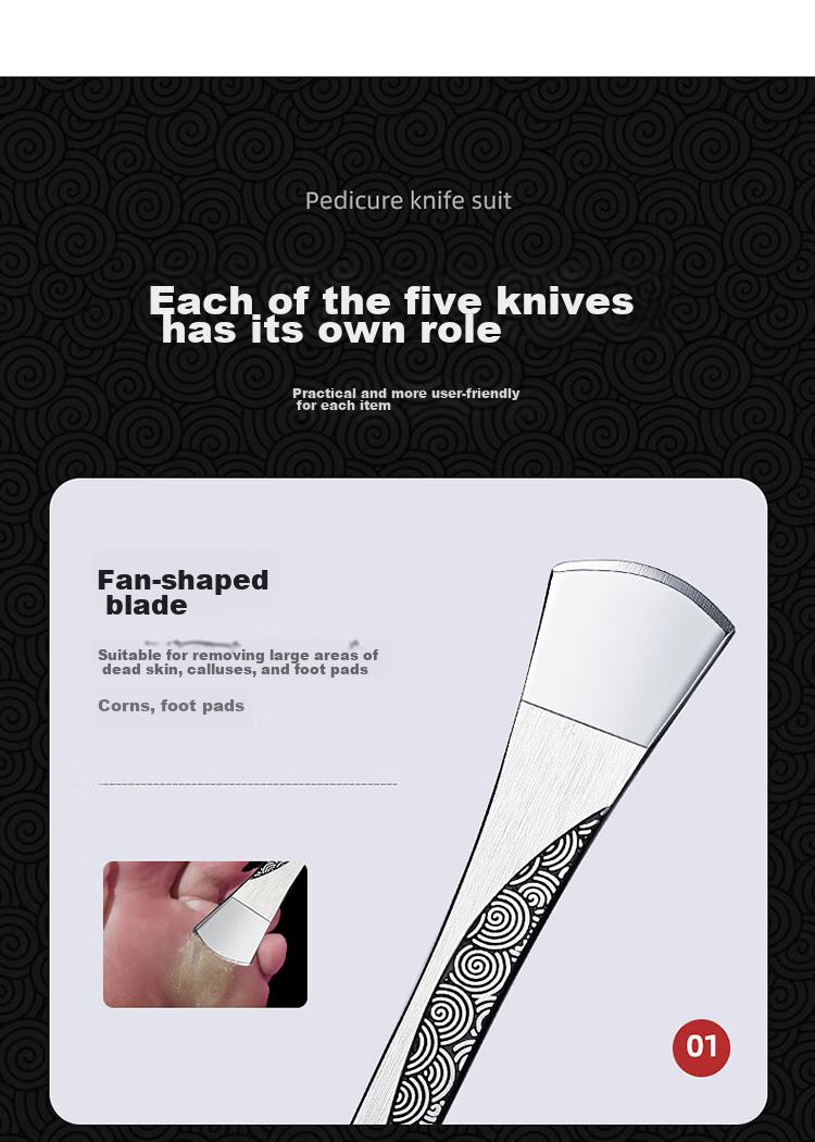 Jindarimei Pedicure Tool, Foot Scraper, Dead Skin Remover, Heel Scraper, Callus Remover, Foot Care Instrument for Dry Cracked Heels And Thick Calluses 5