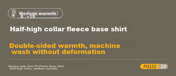 Beneunder Fleece Base Layer, Turtleneck, Autumn And Winter Warmth, Slim Fit, Elastic Inner Wear, Women's Top PM003 2