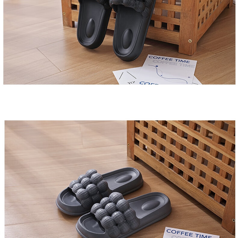 Huamei Comfortable Step-on-Cloud Couple Slippers Indoor Outdoor Non-Slip Thick Sole Soft Elastic HM2288 Yellow Size 40-41 12
